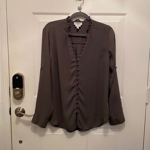 Portofino Slim Ruffle Neck top size L